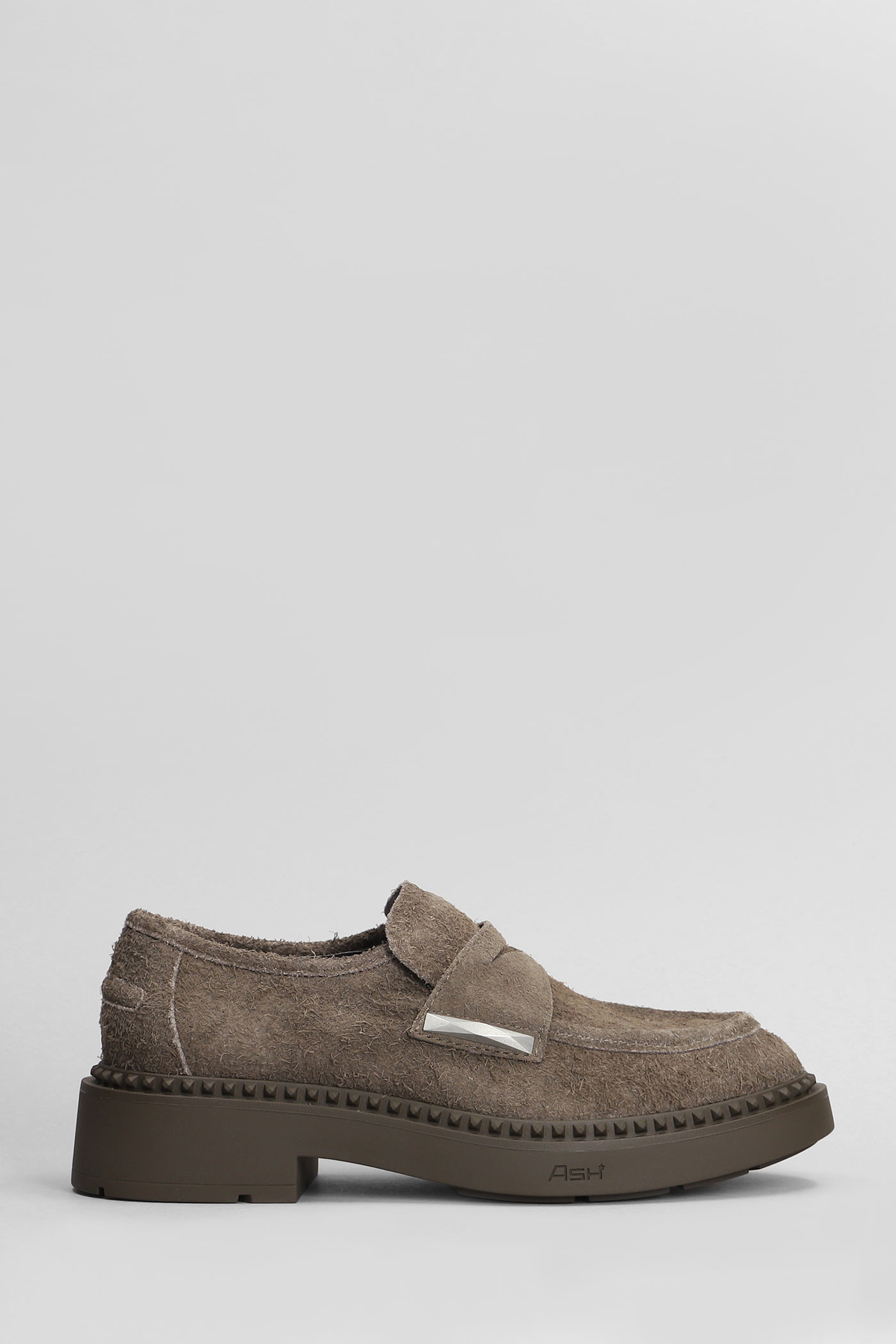 Shop Ash Medusa Loafers In Brown Suede