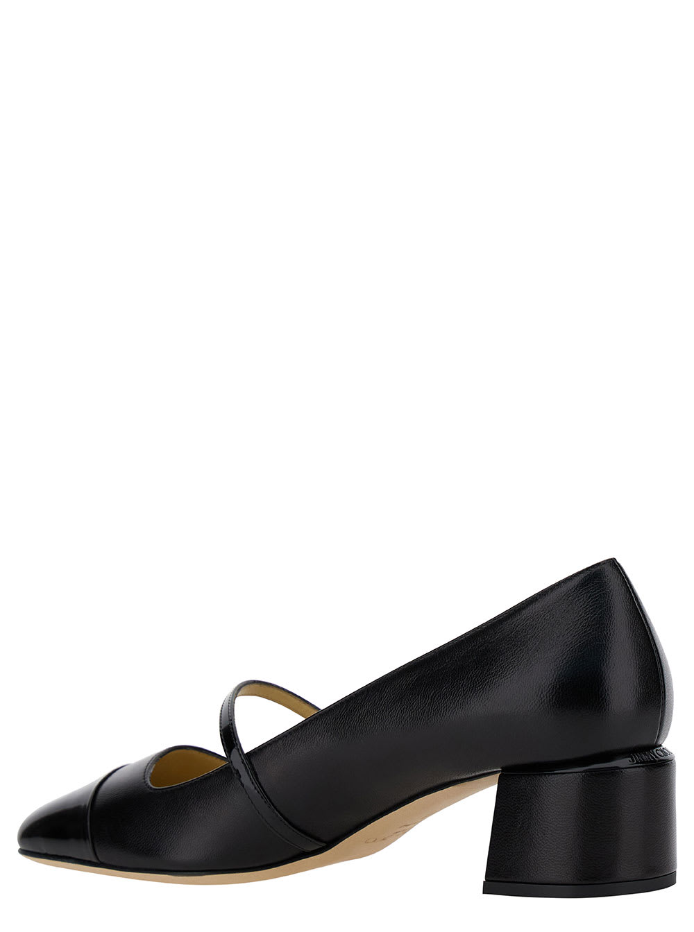 Jimmy Choo 'elisa 45' Black Pumps With Pearl Detail In Black