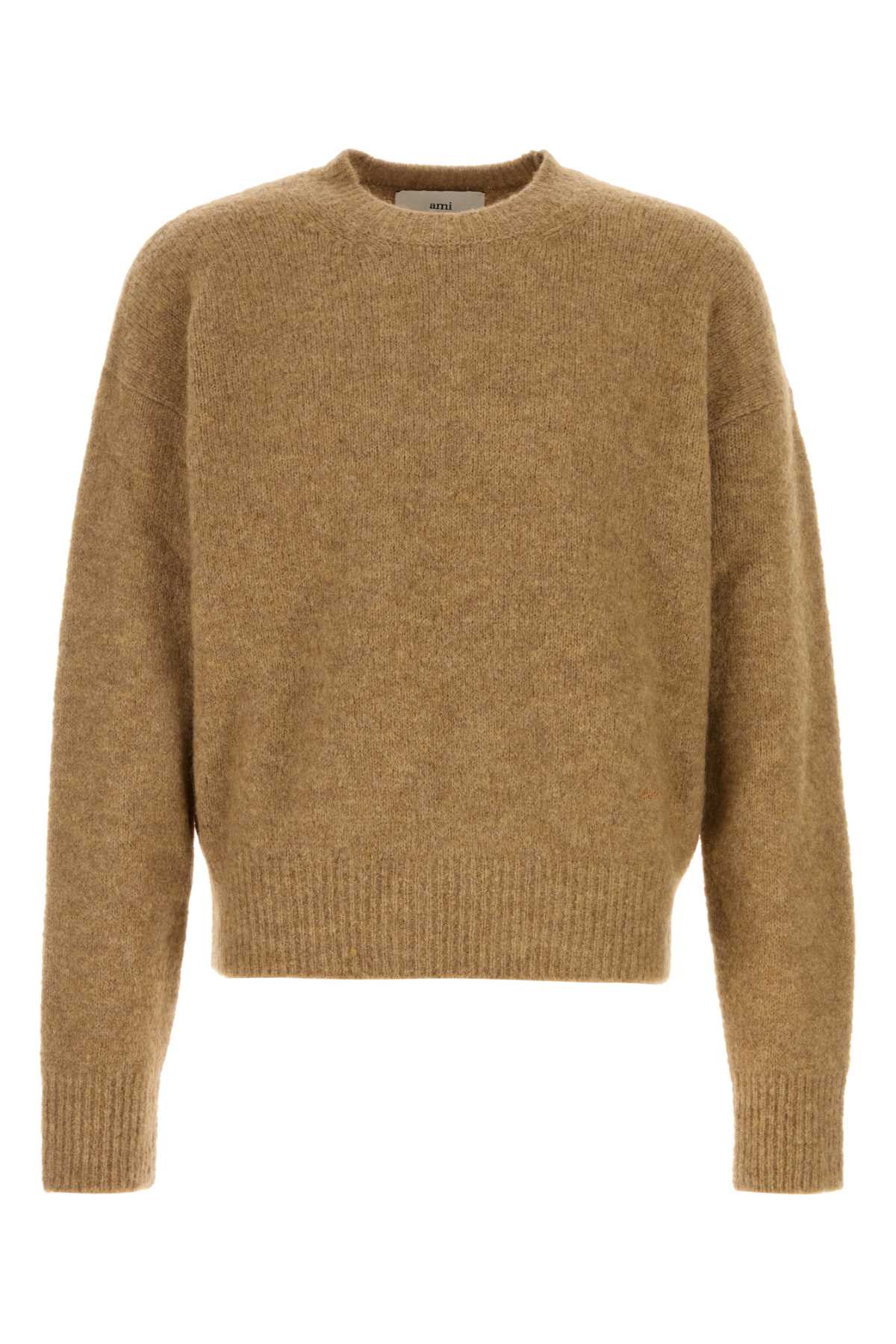 Ami Alexandre Mattiussi Ami Paris Ami Paris Alpaca Blend Crew Neck Sweater In Brown