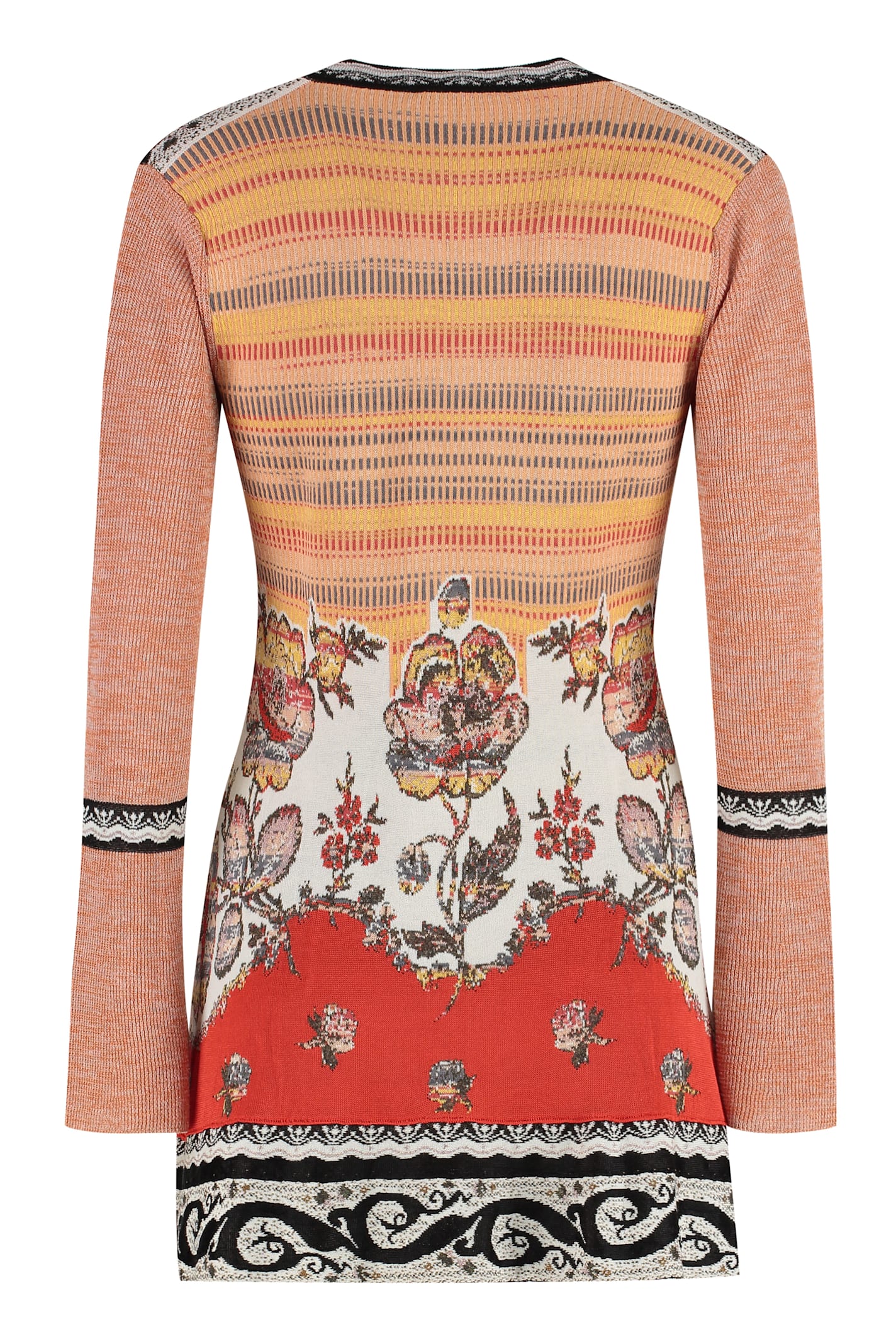 Etro Slit Front Knitted Blouse In Multi