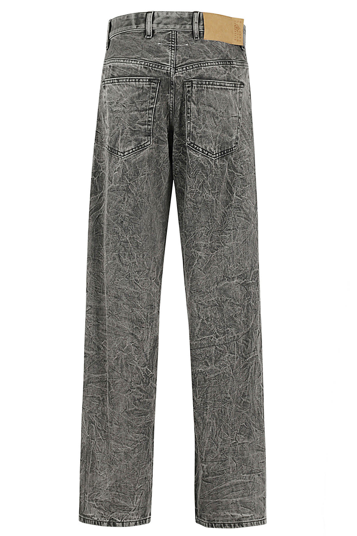 Shop Mm6 Maison Margiela Pants 5 Pockets In Grey