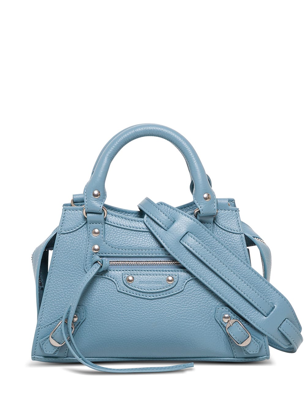 Balenciaga Neo Classic City Mini Handbag In Light Blue Leather