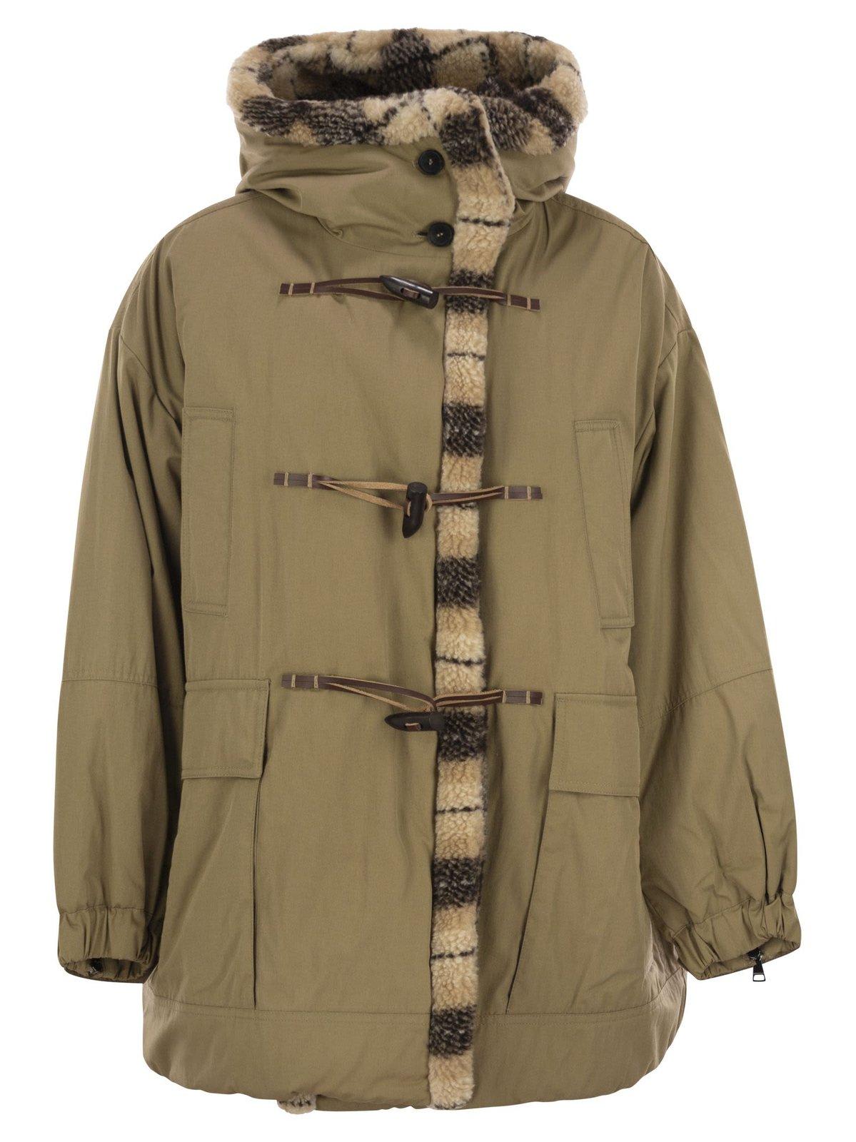 WEEKEND MAX MARA HIGH NECK HOODED PARKA 