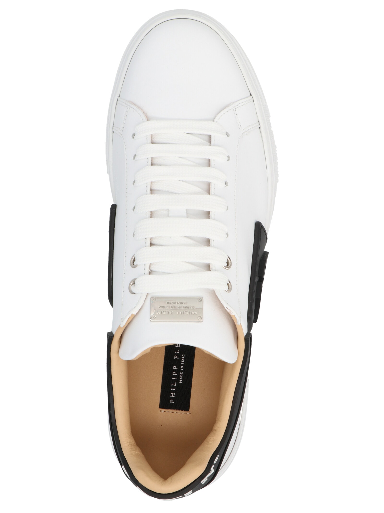 Shop Philipp Plein Phantom Kicks Sneakers In White/black