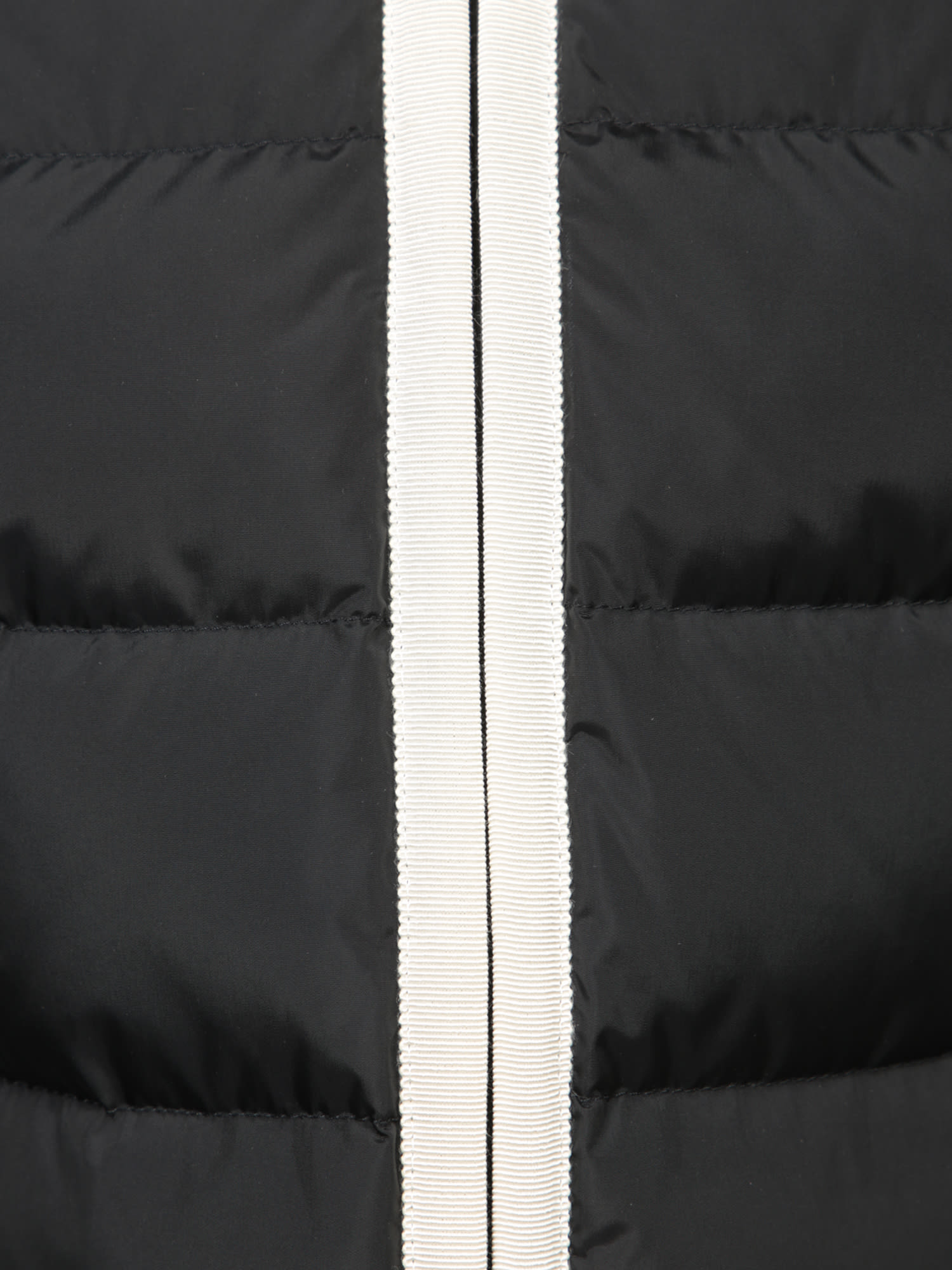 Shop Moncler Black Down Zip-up Cardigan