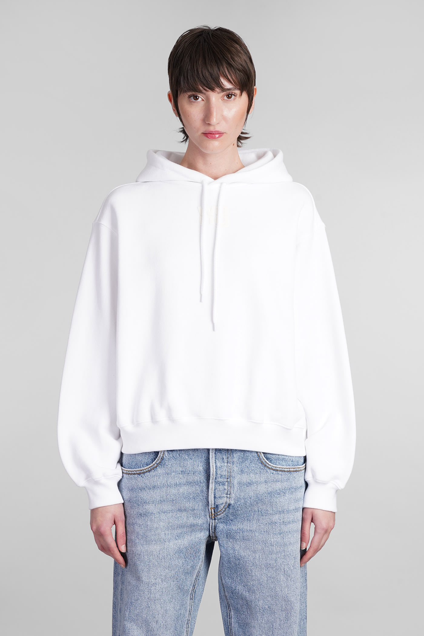 Sweatshirt In White Cotton