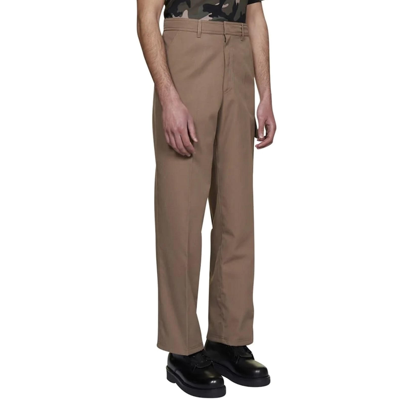 Shop Valentino Cotton Pants In Brown