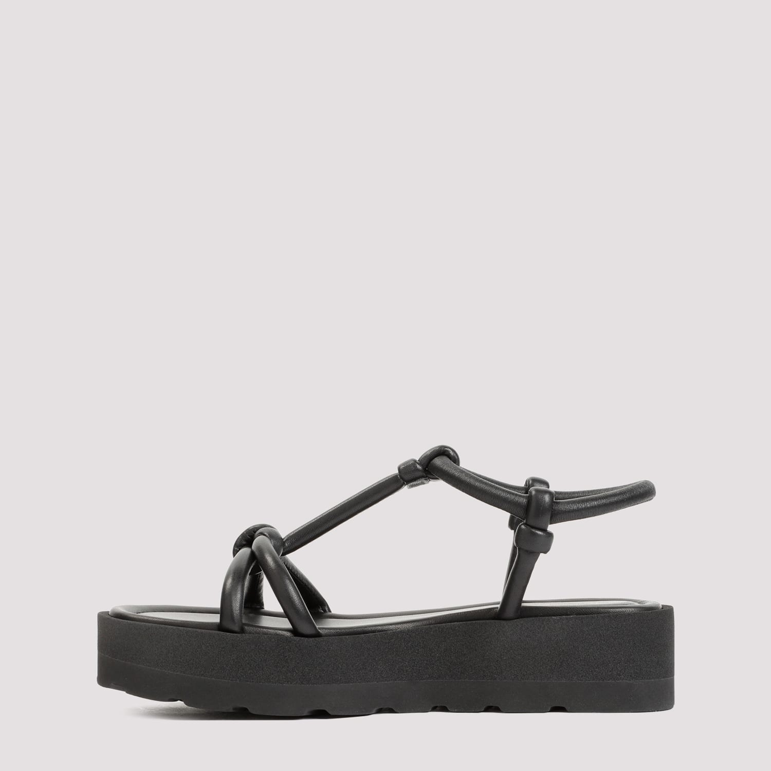 Shop Gianvito Rossi Marine Nappa Sandals In Nero Black