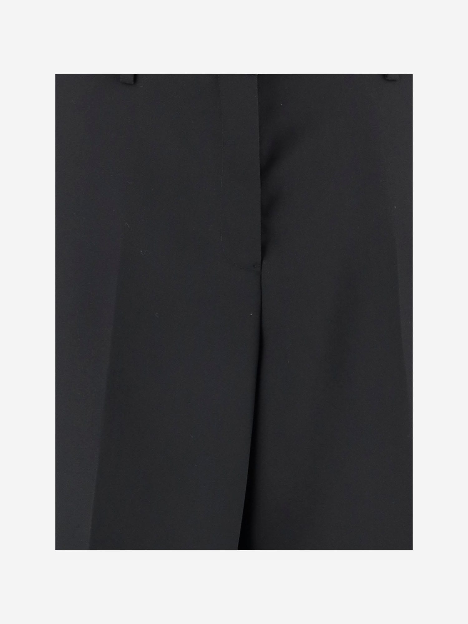 Jil Sander Tailored Wool Gabardine Trousers In Black