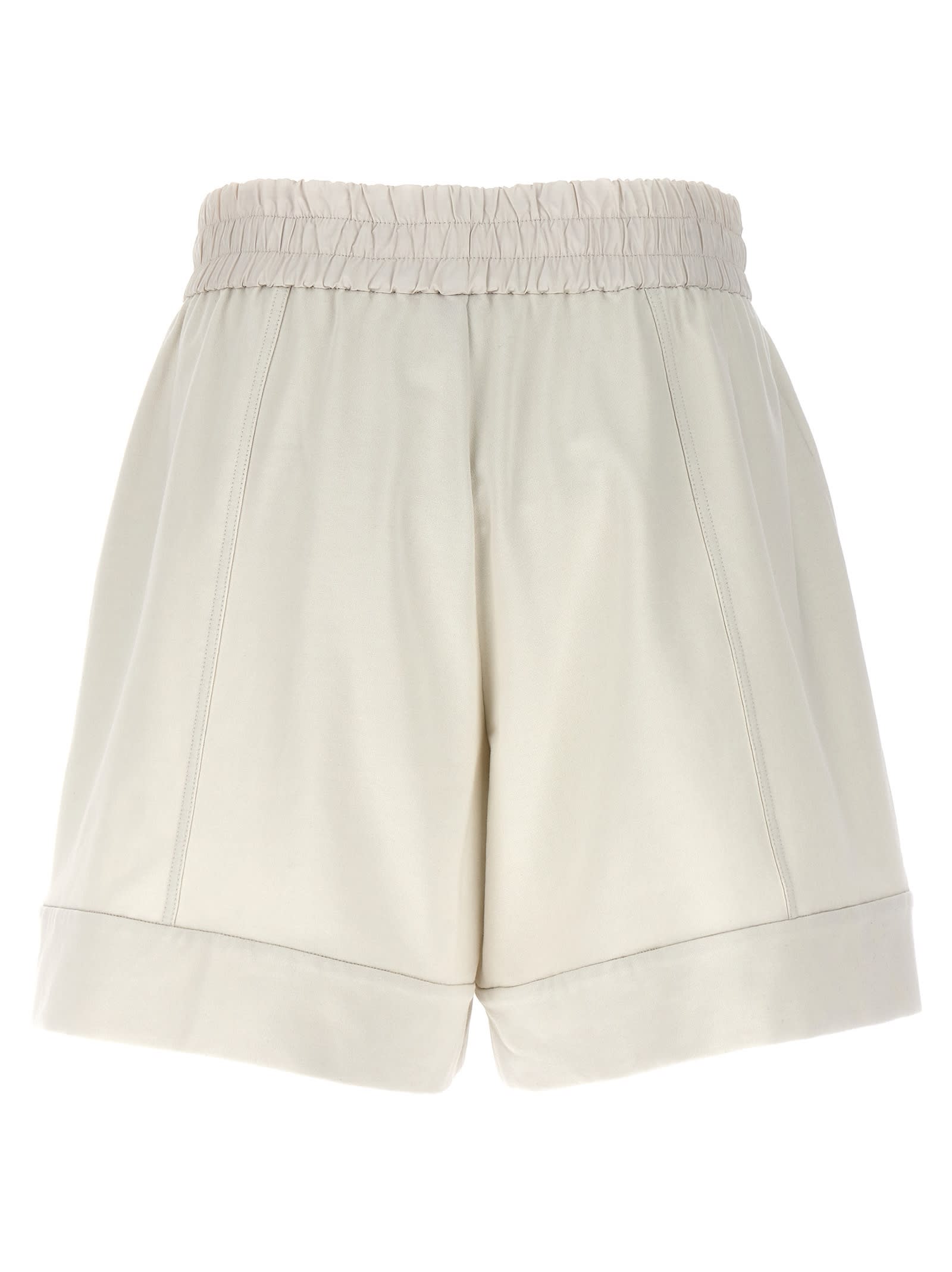 Shop Brunello Cucinelli Monile Shorts In White