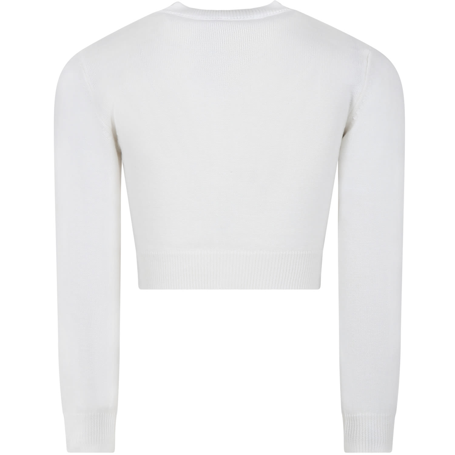 Simonetta White Cardigan For Girl In White