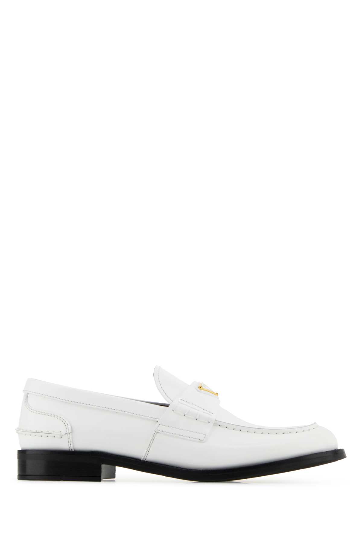 White Leather Loafers