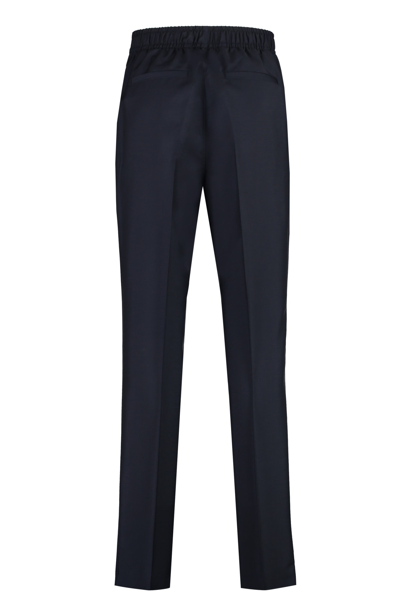 Shop Givenchy Wool Blend Trousers In Blue