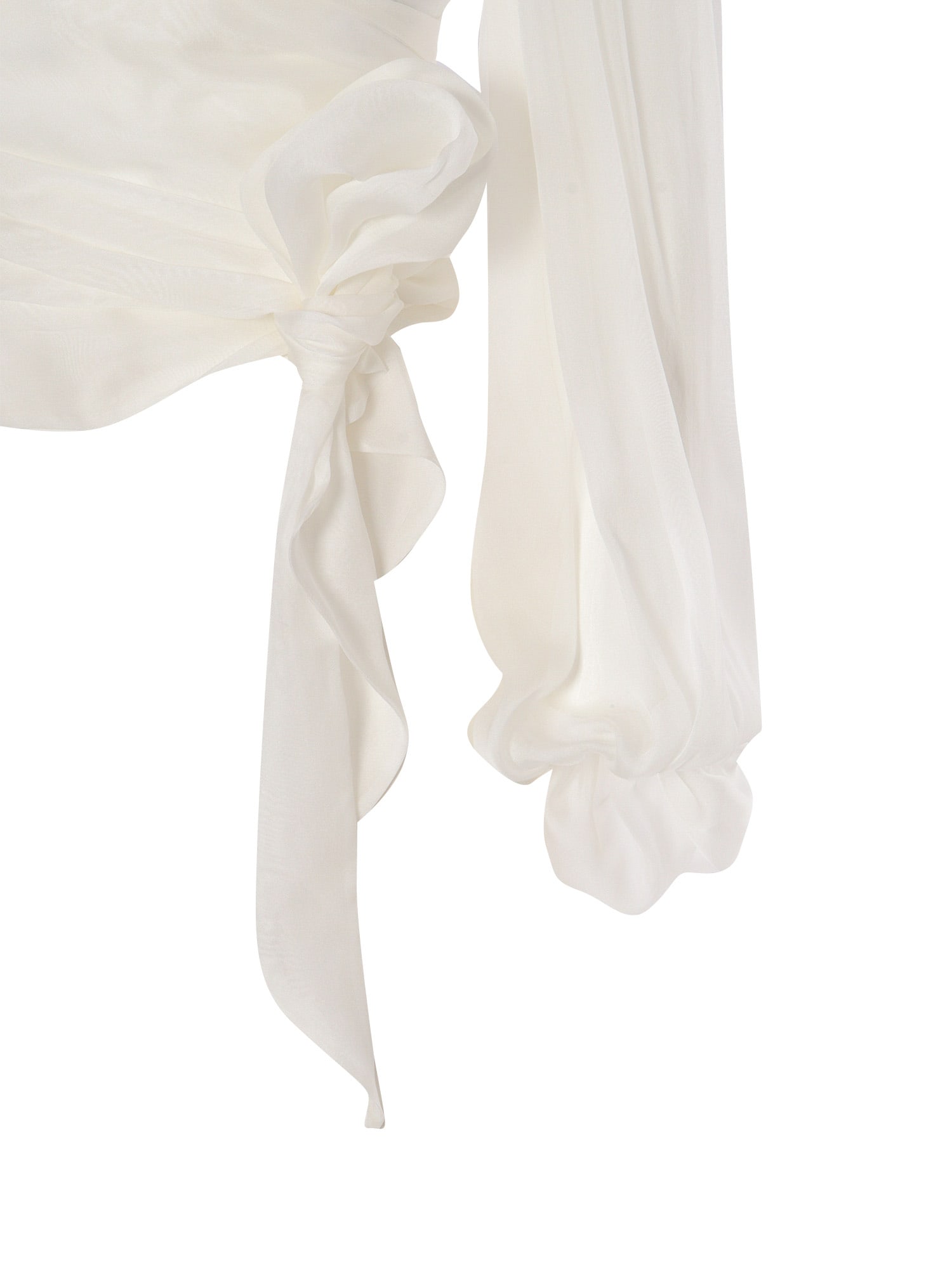 Shop Elisabetta Franchi White Silk Shirt