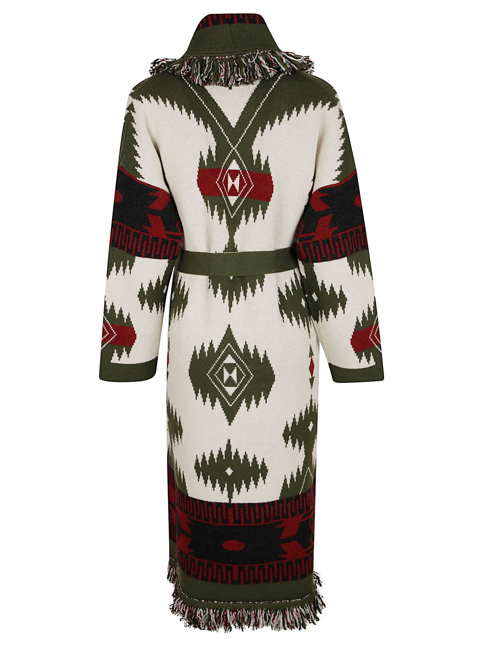 Alanui Icon Jacquard Coat In Multi