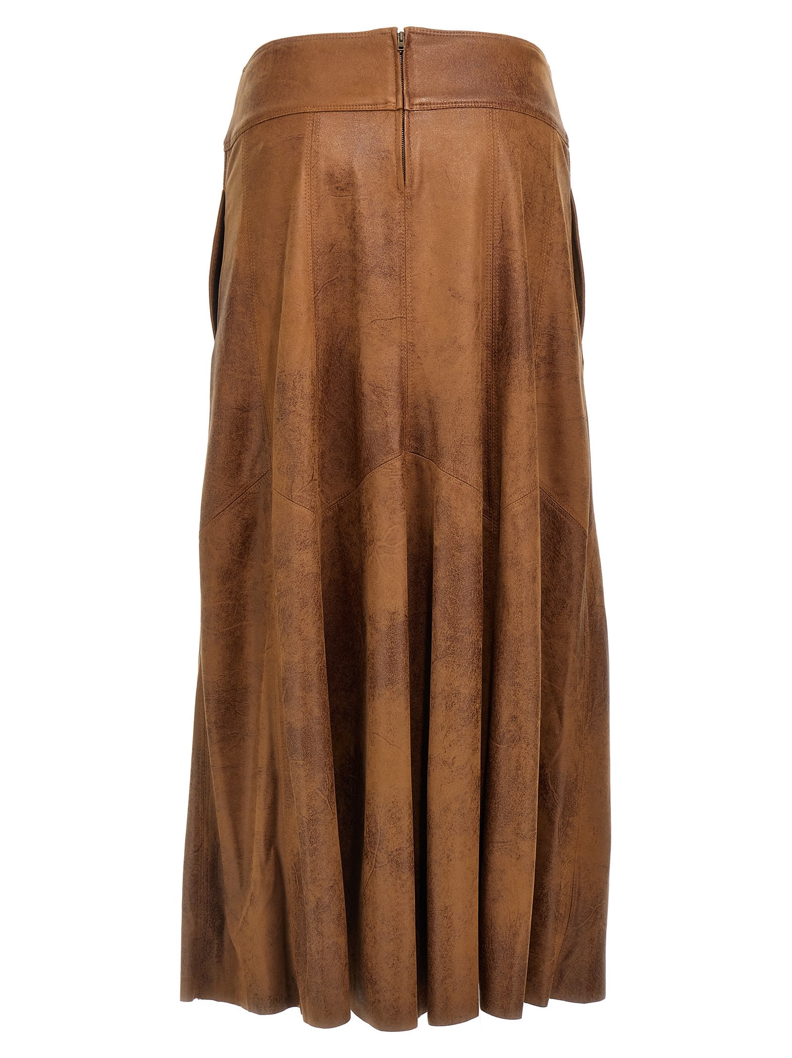 Shop Isabel Marant Genevi Skirt In Brown