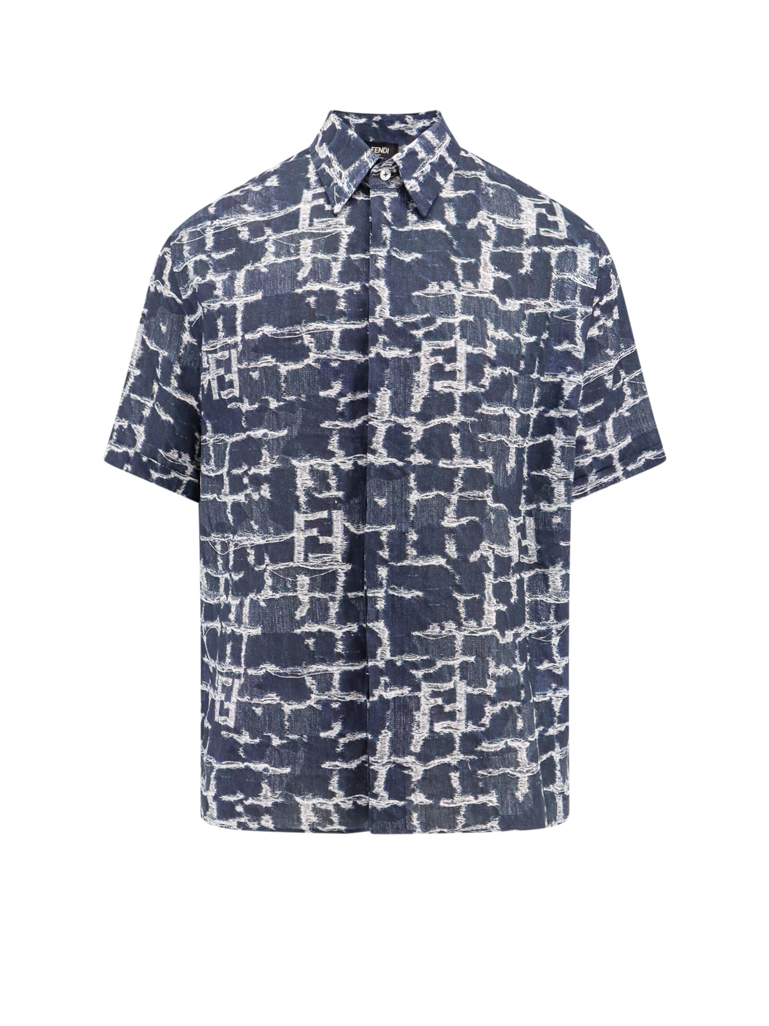 Shop Fendi Shirt In Navy