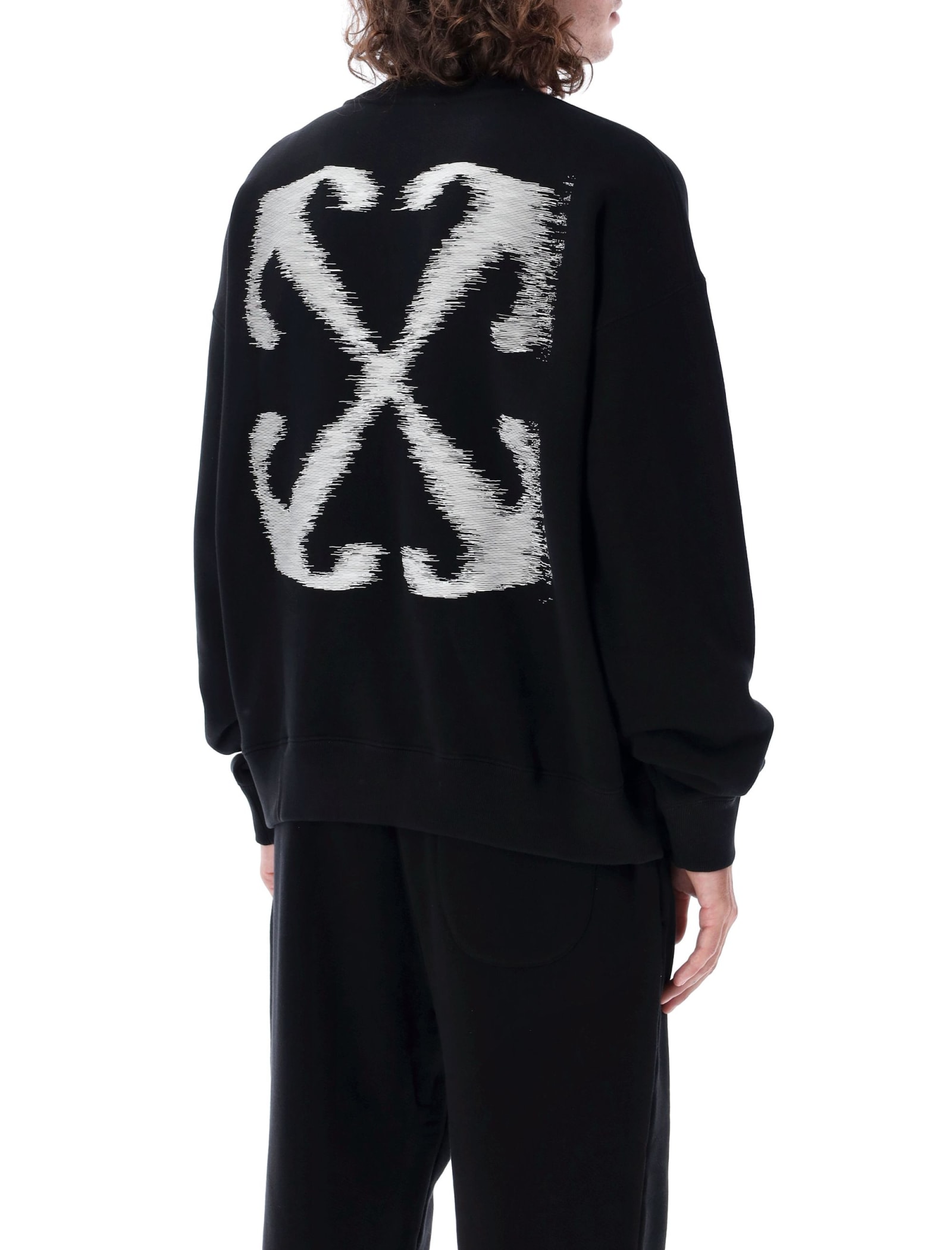 Shop Off-white Windy Arrow Skate Crewneck In Black White