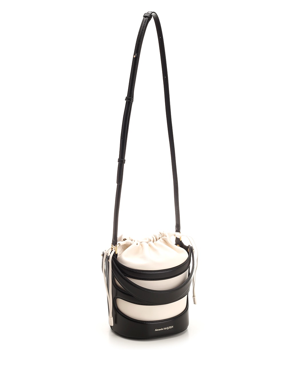 Shop Alexander Mcqueen The Rise Bucket Bag In White