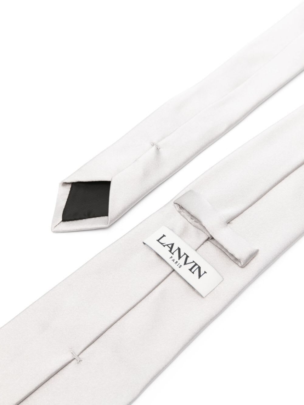 Shop Lanvin Tie 8x150 In Grey