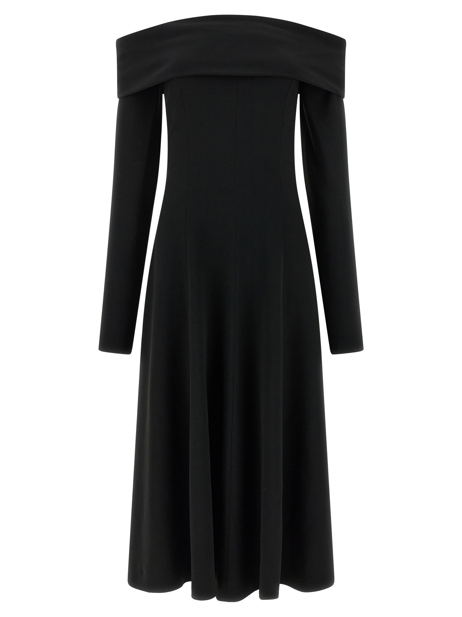 Alberta Ferretti Off-the-shoulder Evening Dress In Black