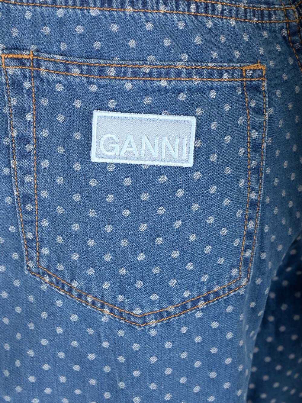 Shop Ganni Stary Jeans In Blue