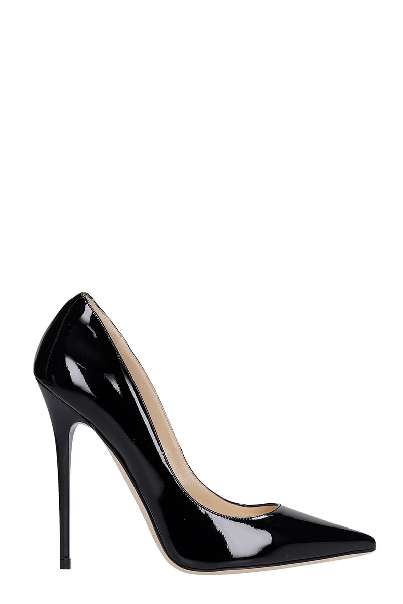 Jimmy Choo Anouk Pat Pumps In Black Patent Leather
