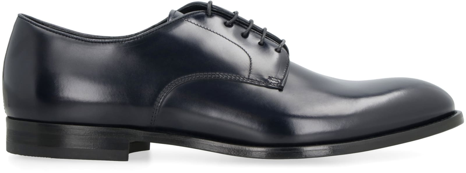 Shop Doucal's Leather Lace-up Shoes In Blue