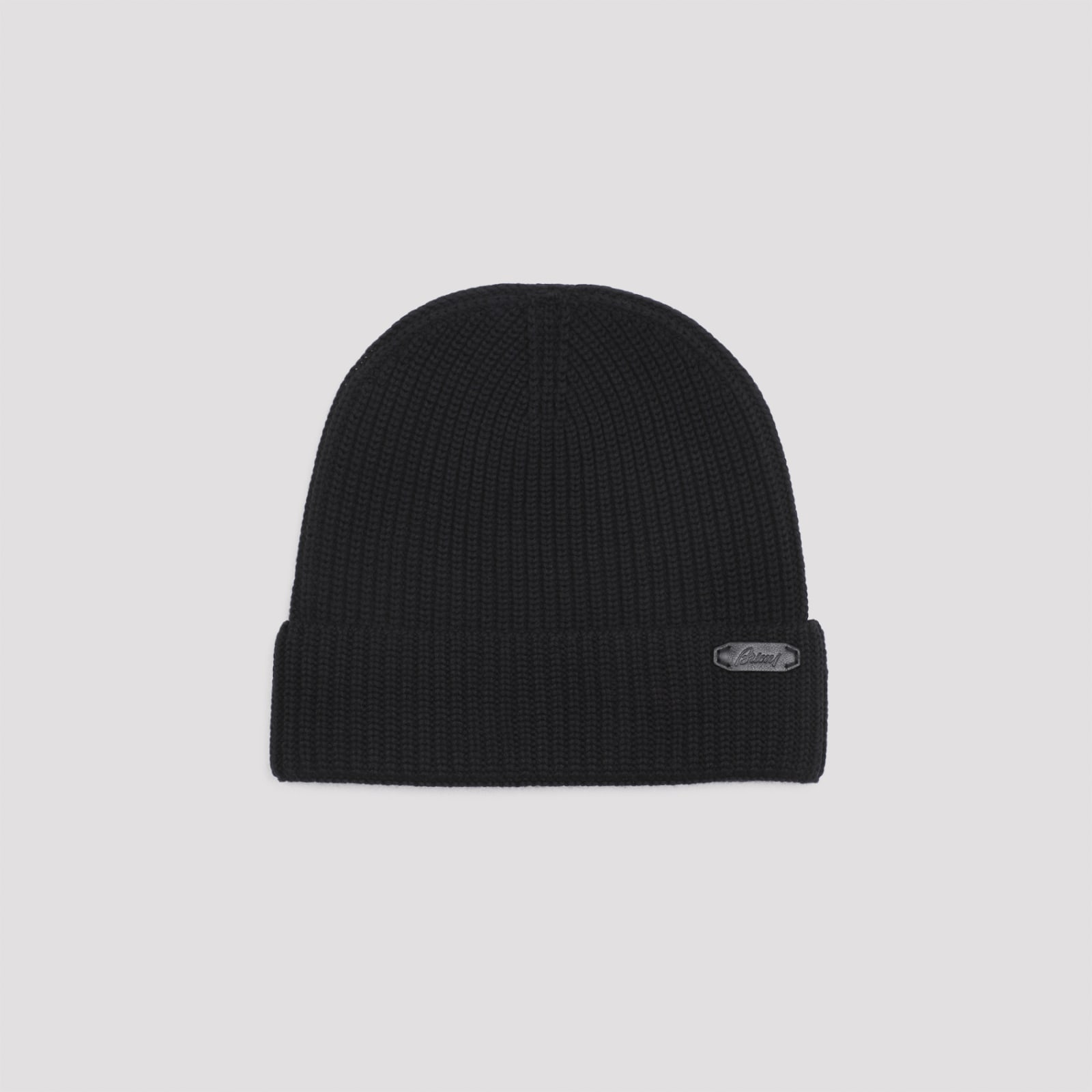 Shop Brioni Wool Knitted Beanie In Black