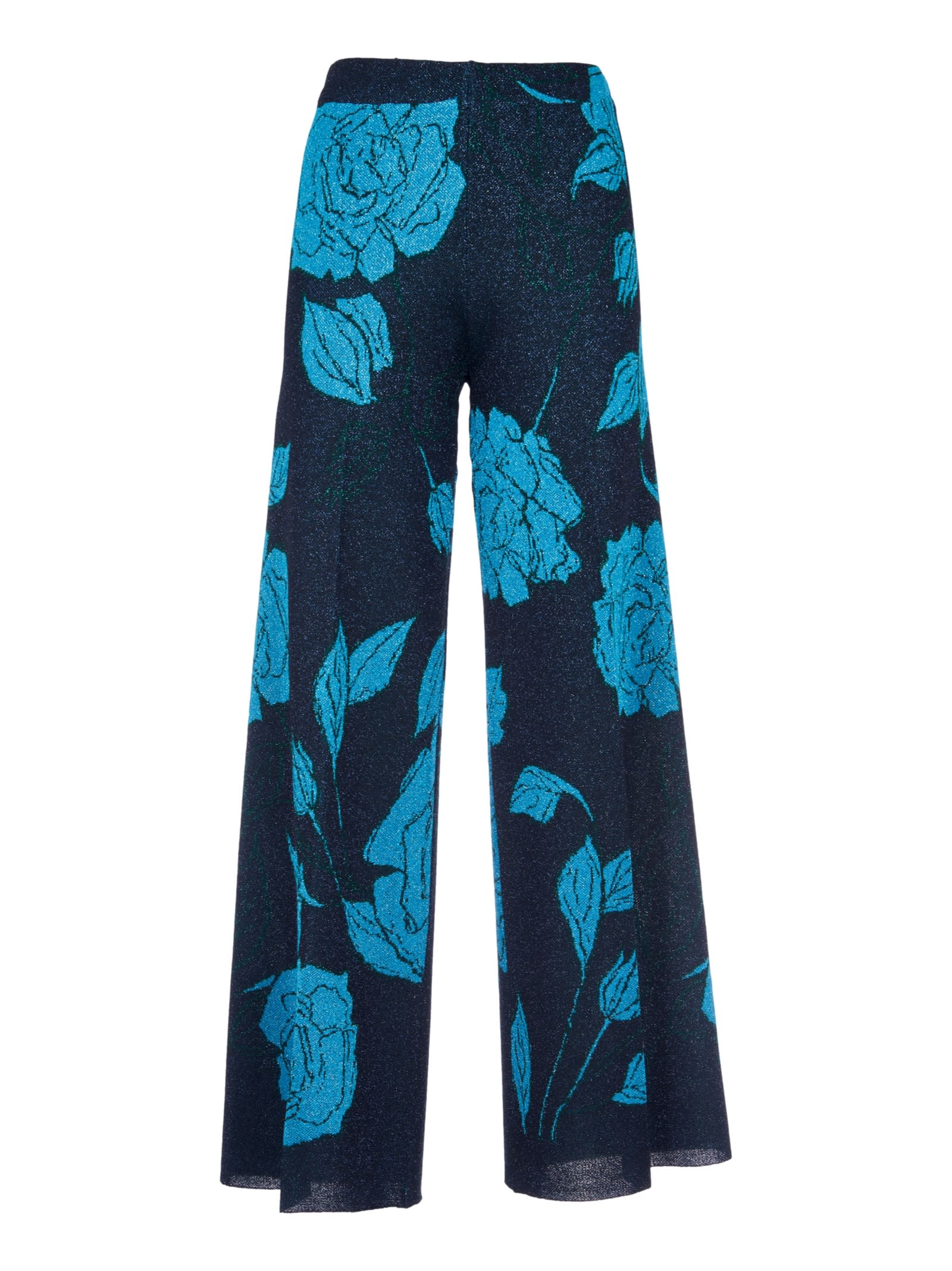 circus hotel floral straight trousers
