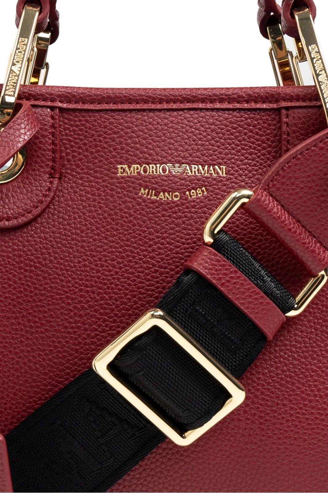 Shop Emporio Armani Bag Type Shopper In Bordeaux