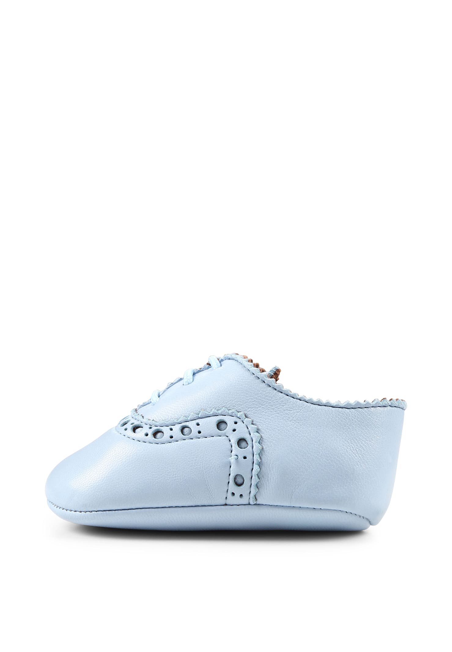 Pèpè Stringate Celesti Per Neonato In Blue