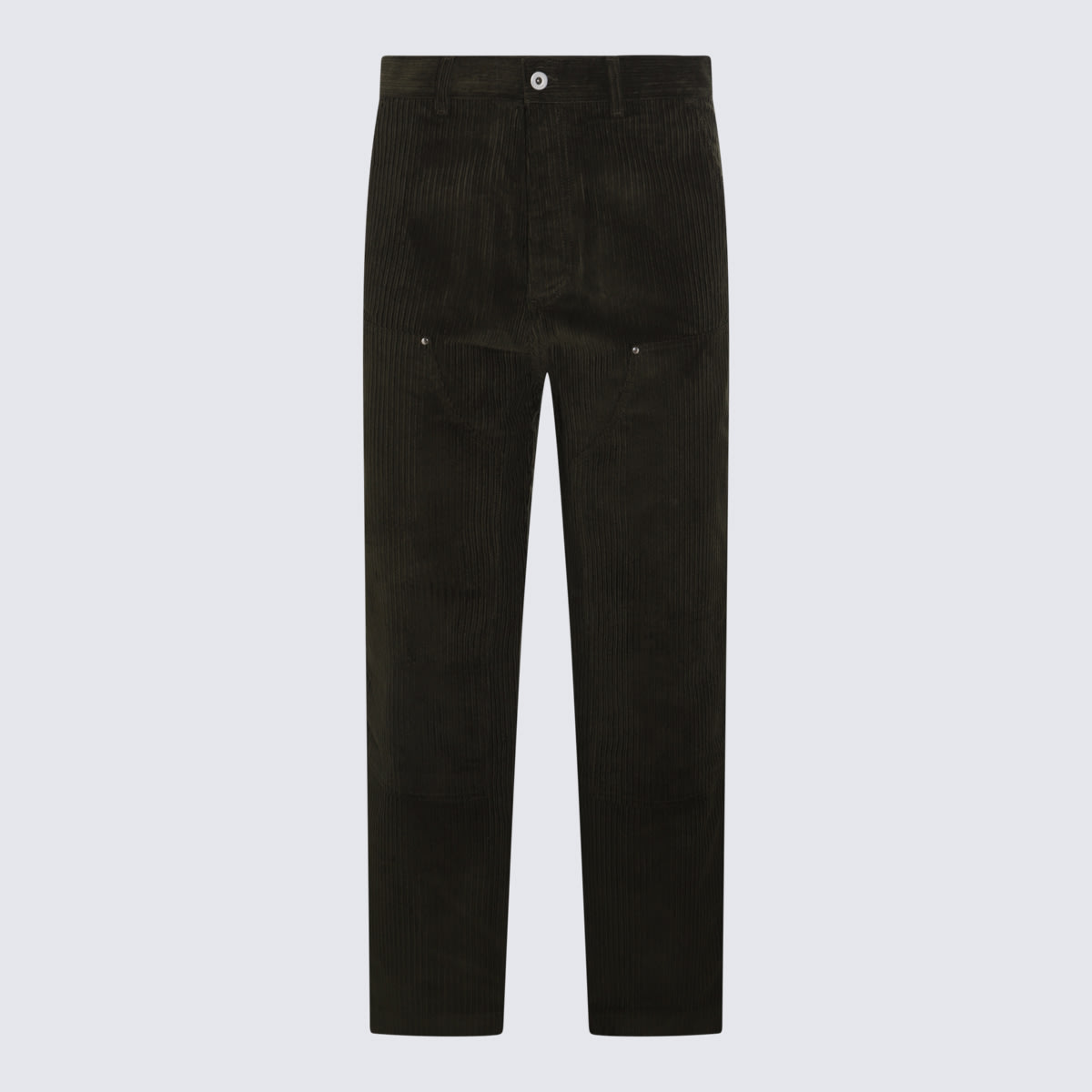 Shop Drôle De Monsieur Olive Cotton Pants In Green