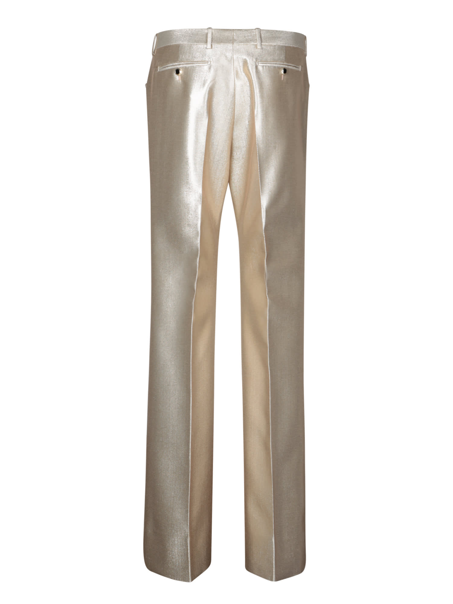 Tom Ford Low-waist Metallic Trousers With Lurex Finish In Metallic