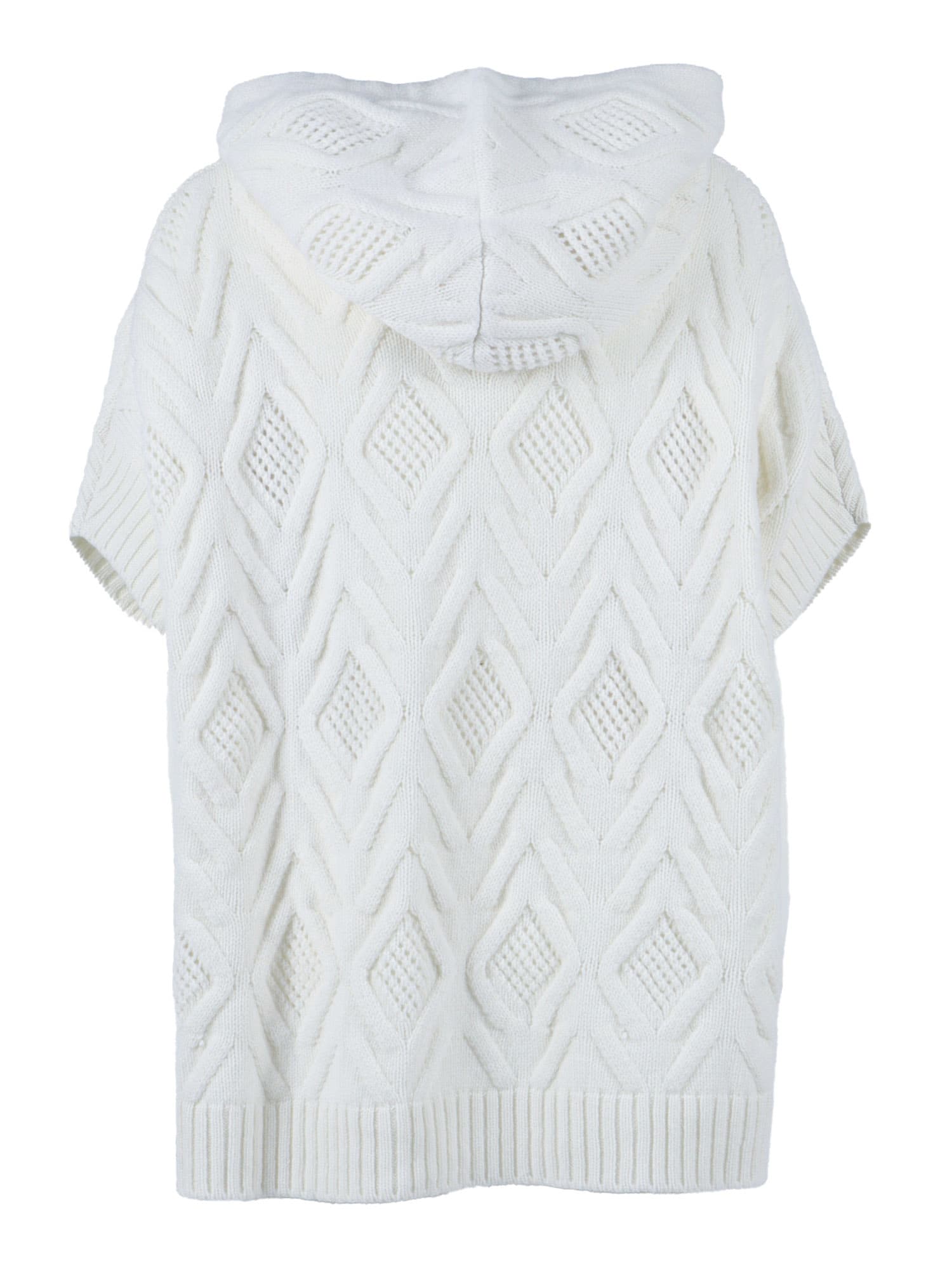 Kangra Cashmere Over Fit Cape In White