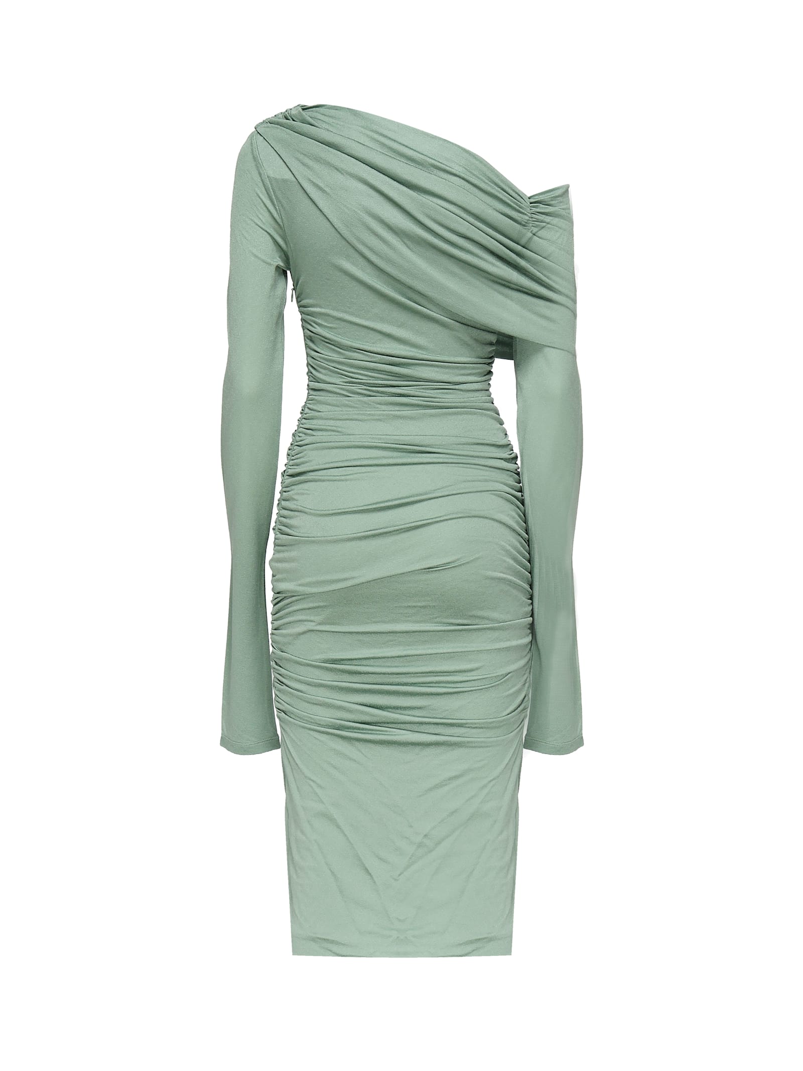 Blumarine Jersey Sabl Midi Dress In Green