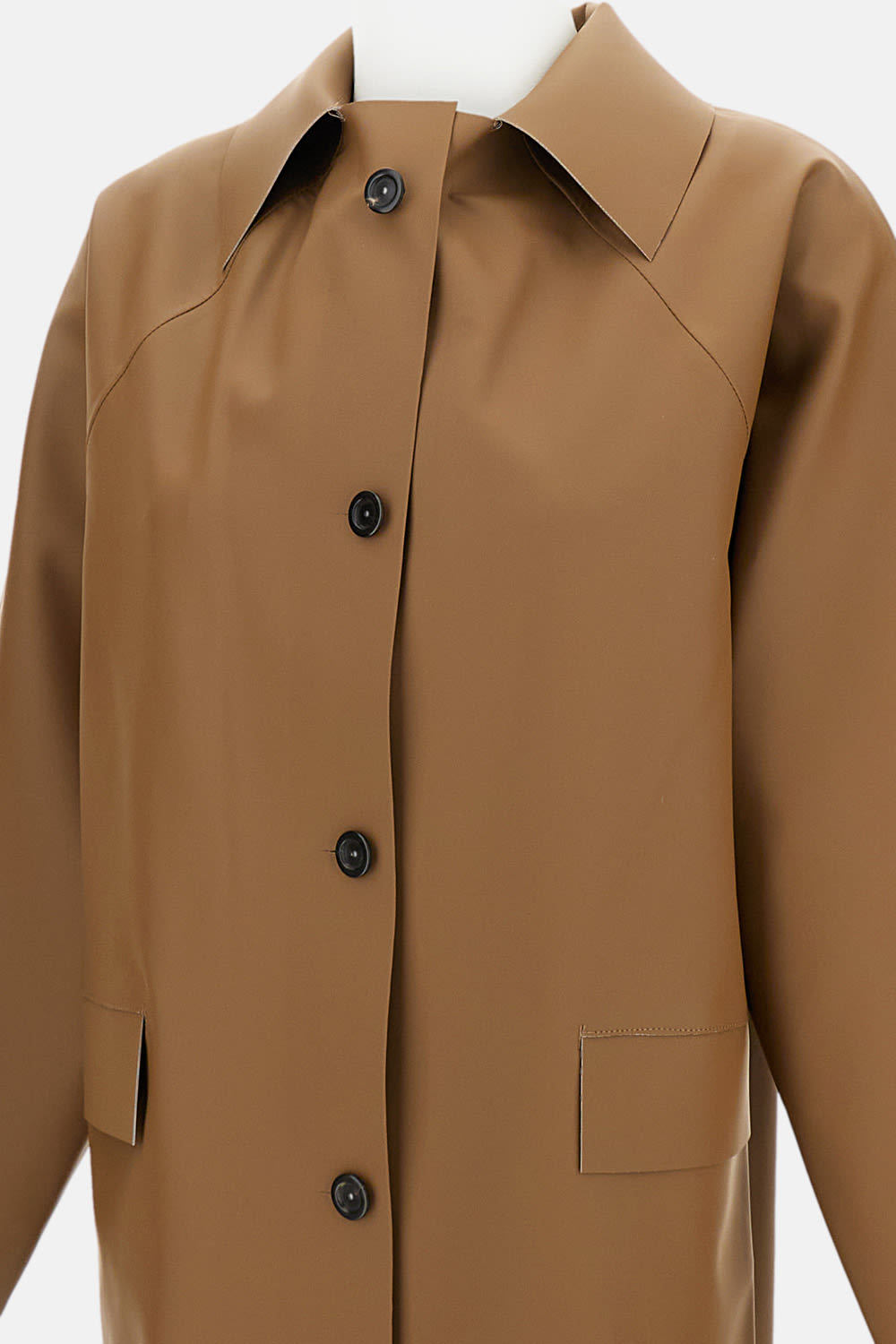 Kassl Editions Waterproof Trench Coat In Brown