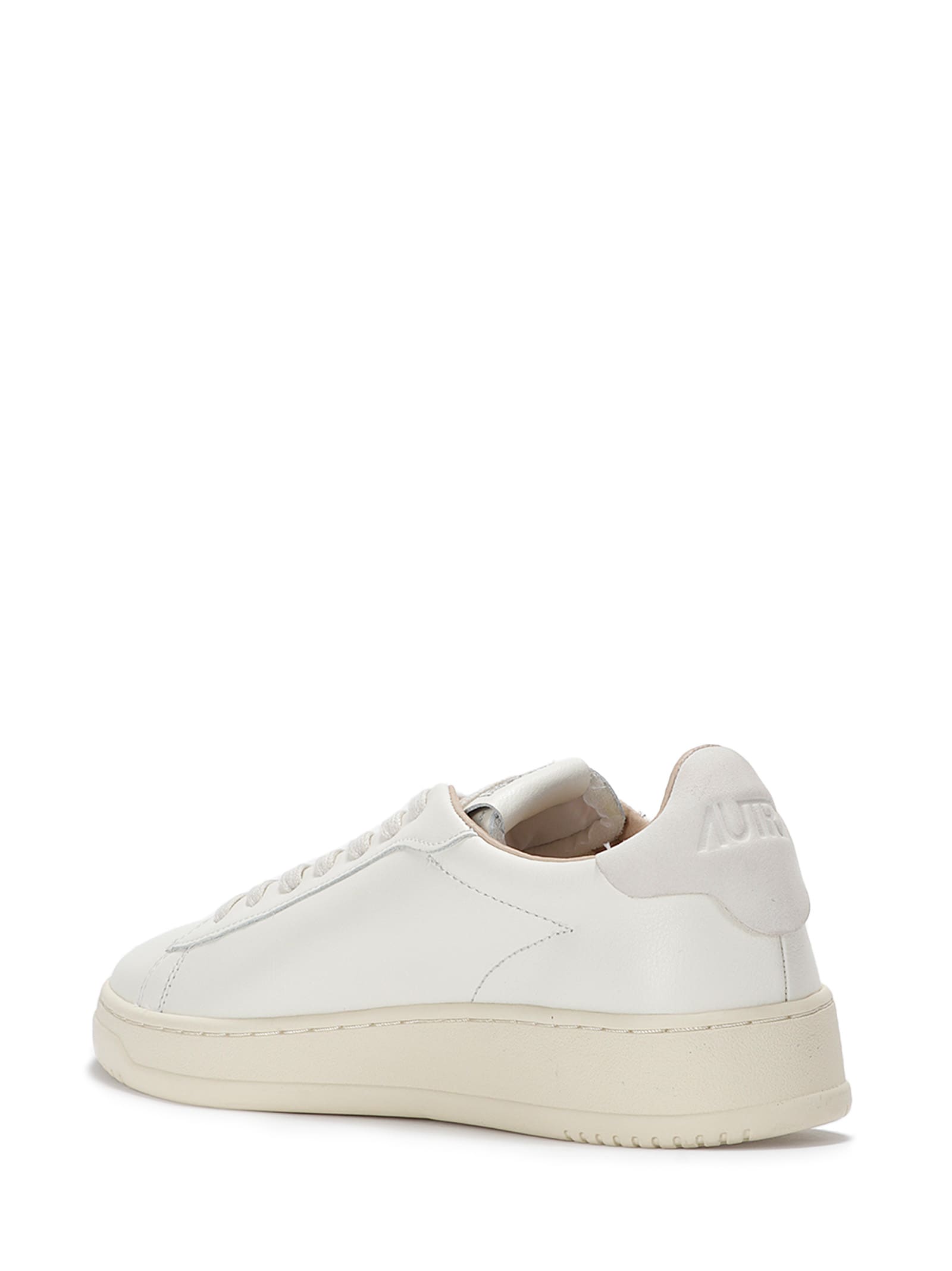Autry Dallas Nubuck-trimmed Leather Sneakers In White