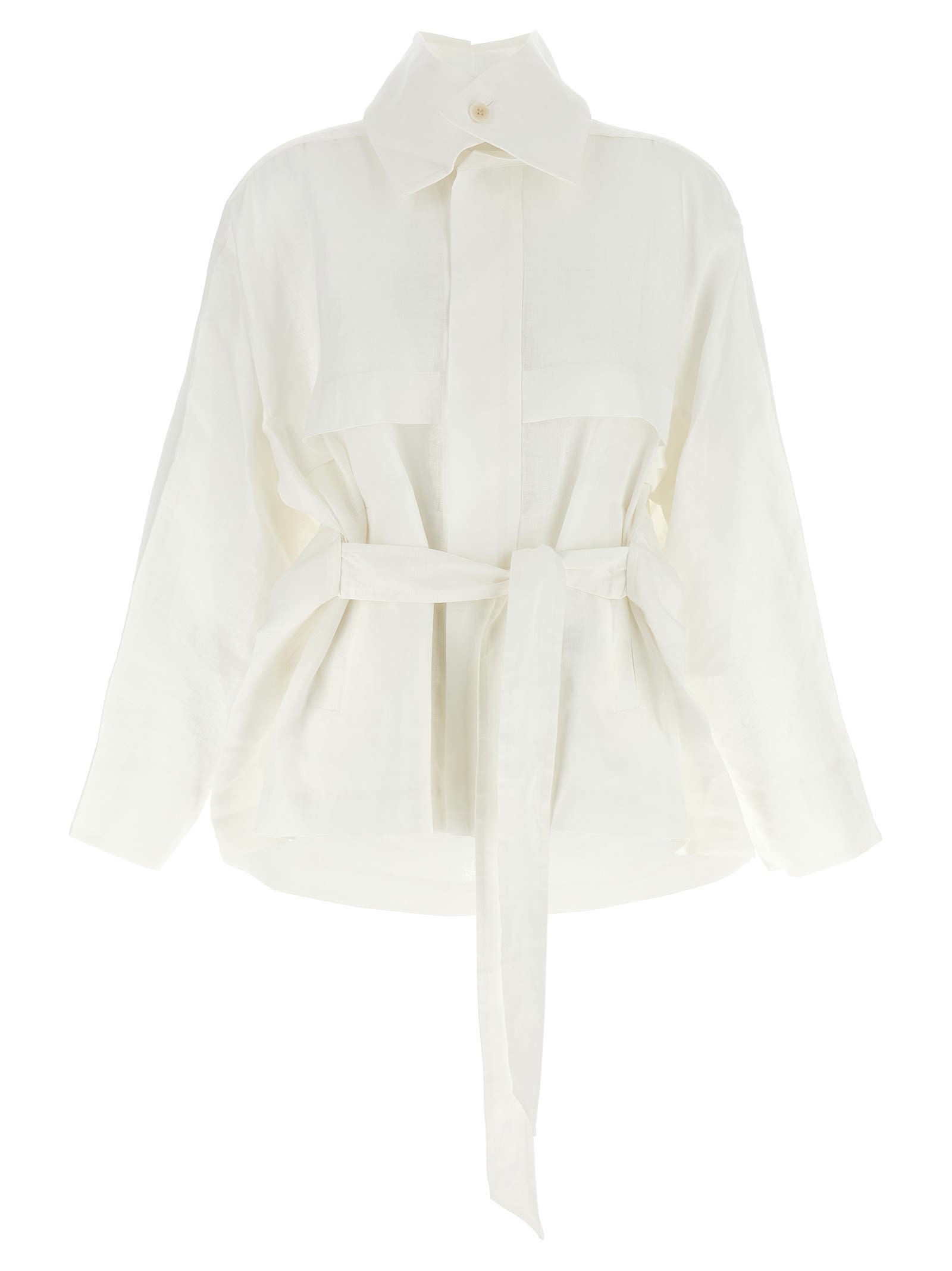Issey Miyake White Hempen Jacket