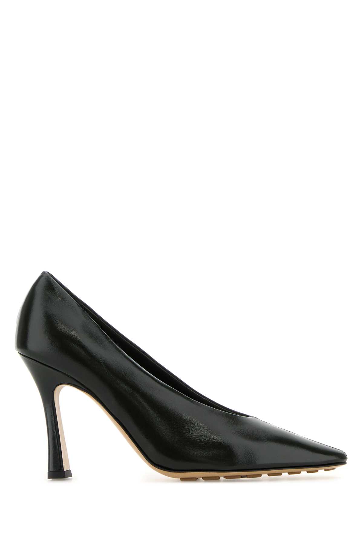Bottega Veneta Scarpe Con Tacco Sofia In Pelle Verde Scuro Donna In Black