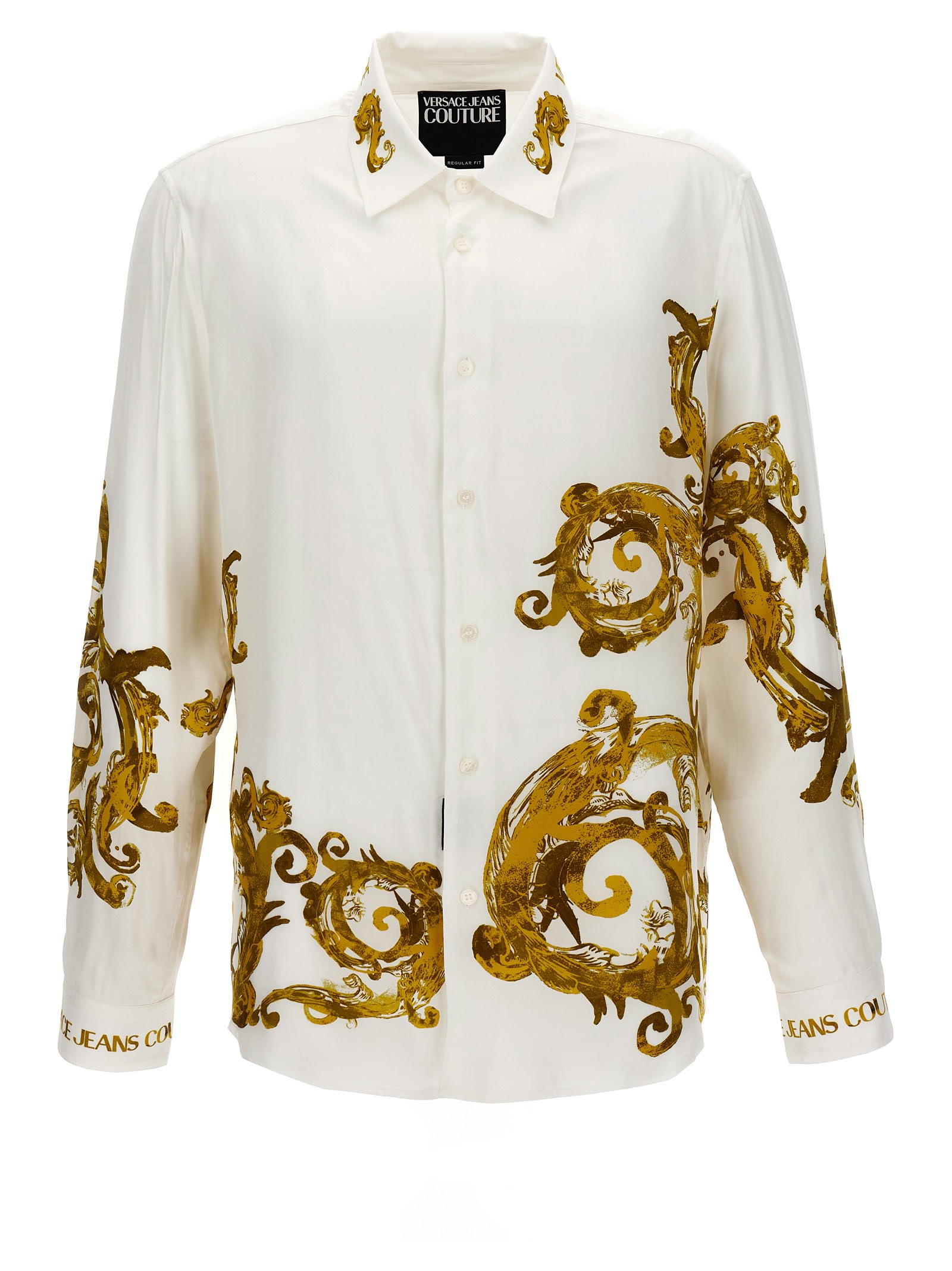 Shop Versace Jeans Couture Baroque Shirt In White