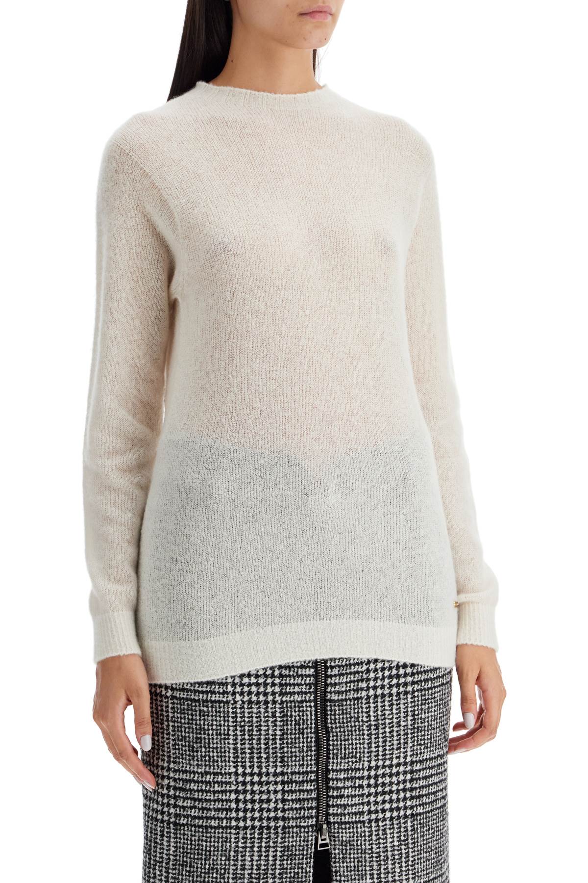 Shop Tom Ford Cashmere And Silk Pullover Set In Off White (white)