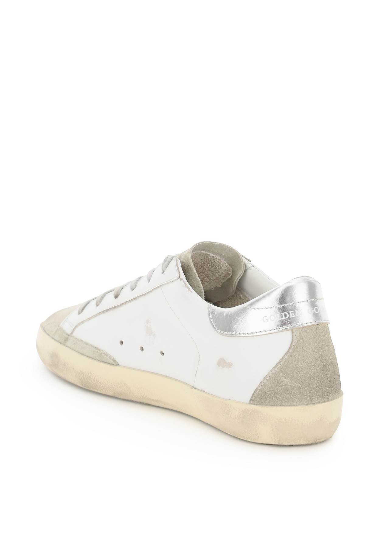 Shop Golden Goose Hi Star Leather Sneakers In White