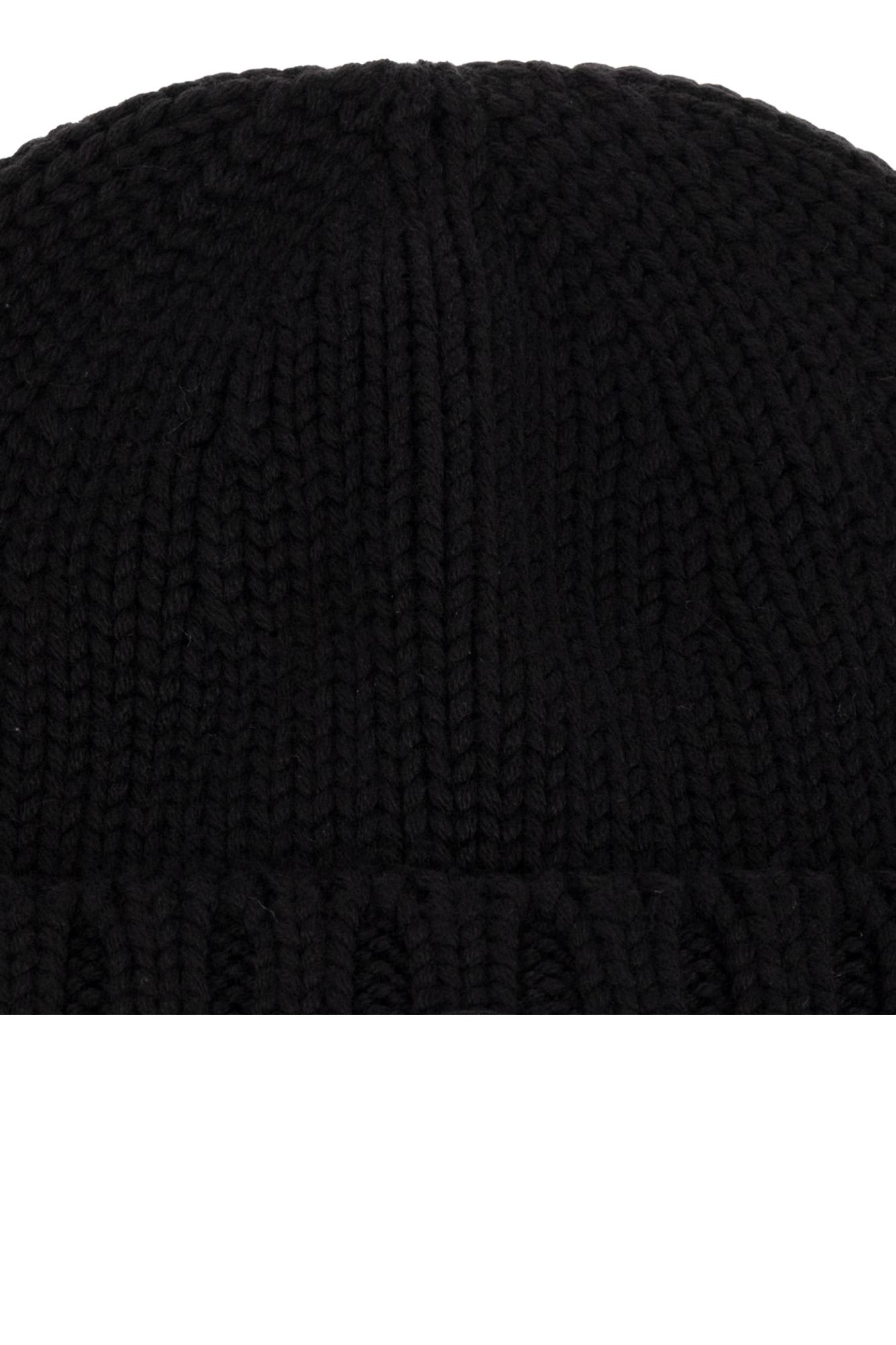 Shop Woolrich Beanie With Logo In Black