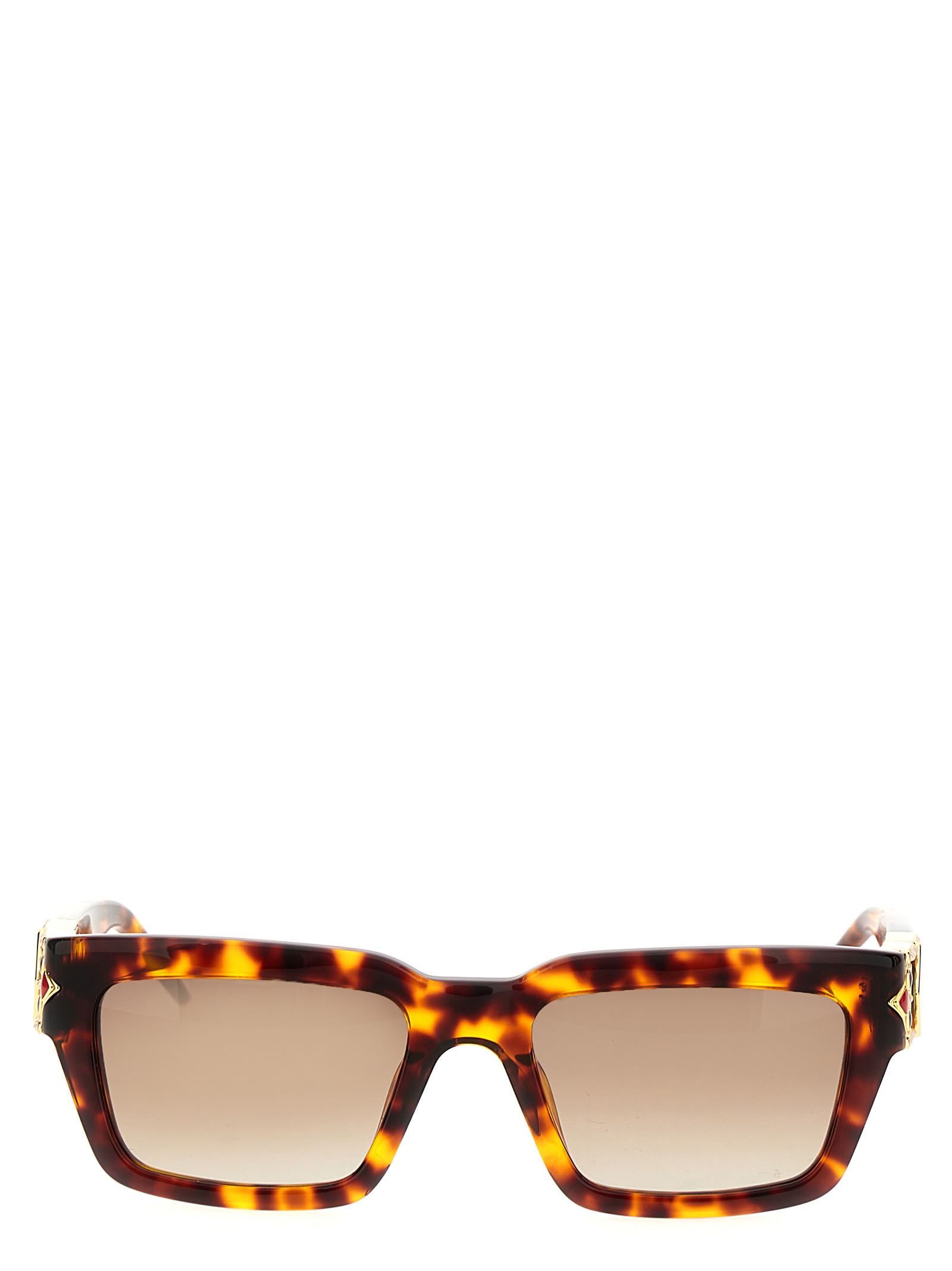 CASABLANCA THE TORTOISESHELL SQUARE METOPE SUNGLASSES