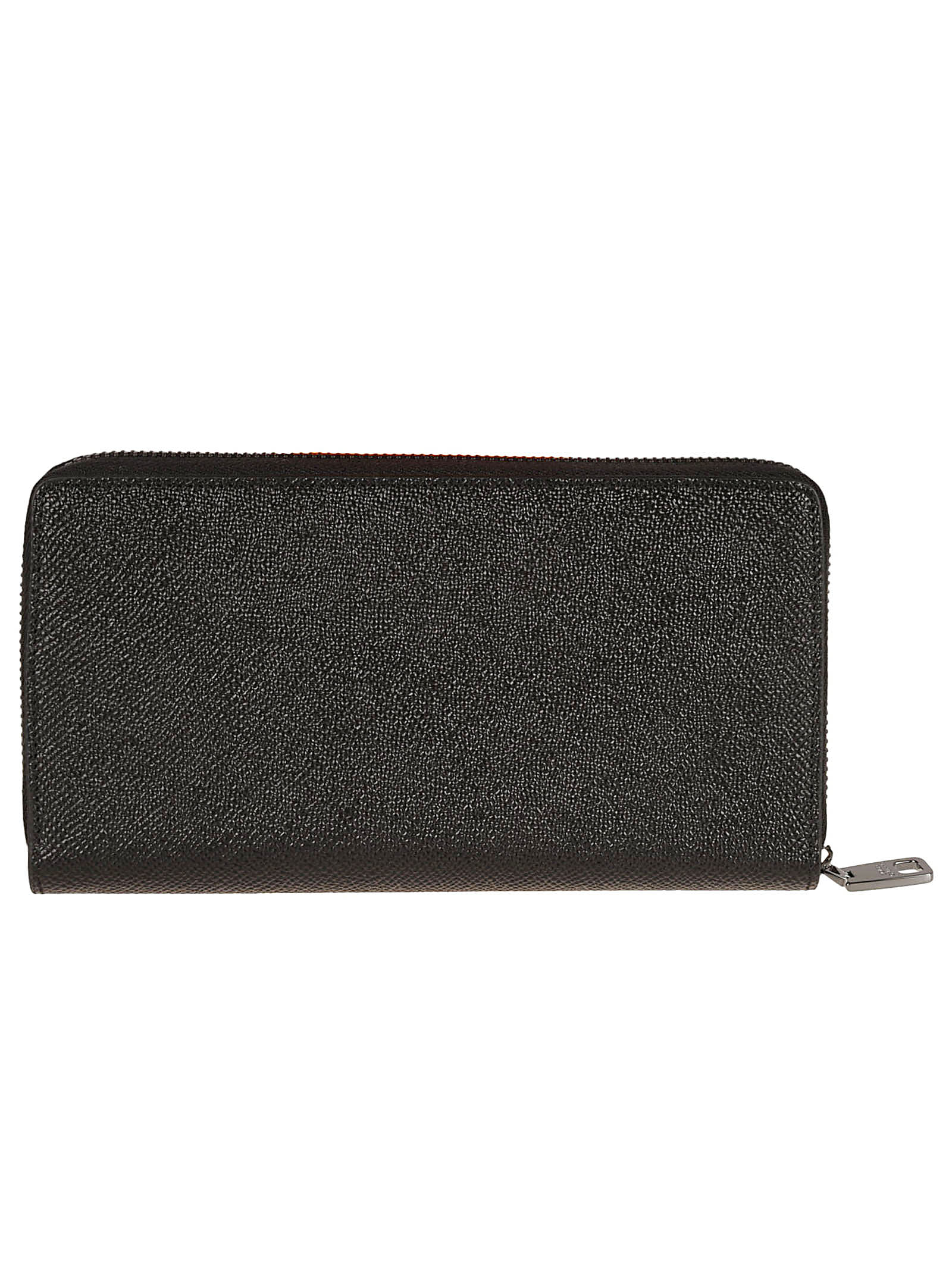 Shop Dolce & Gabbana Logo Plaque Zip-around Wallet In Nero