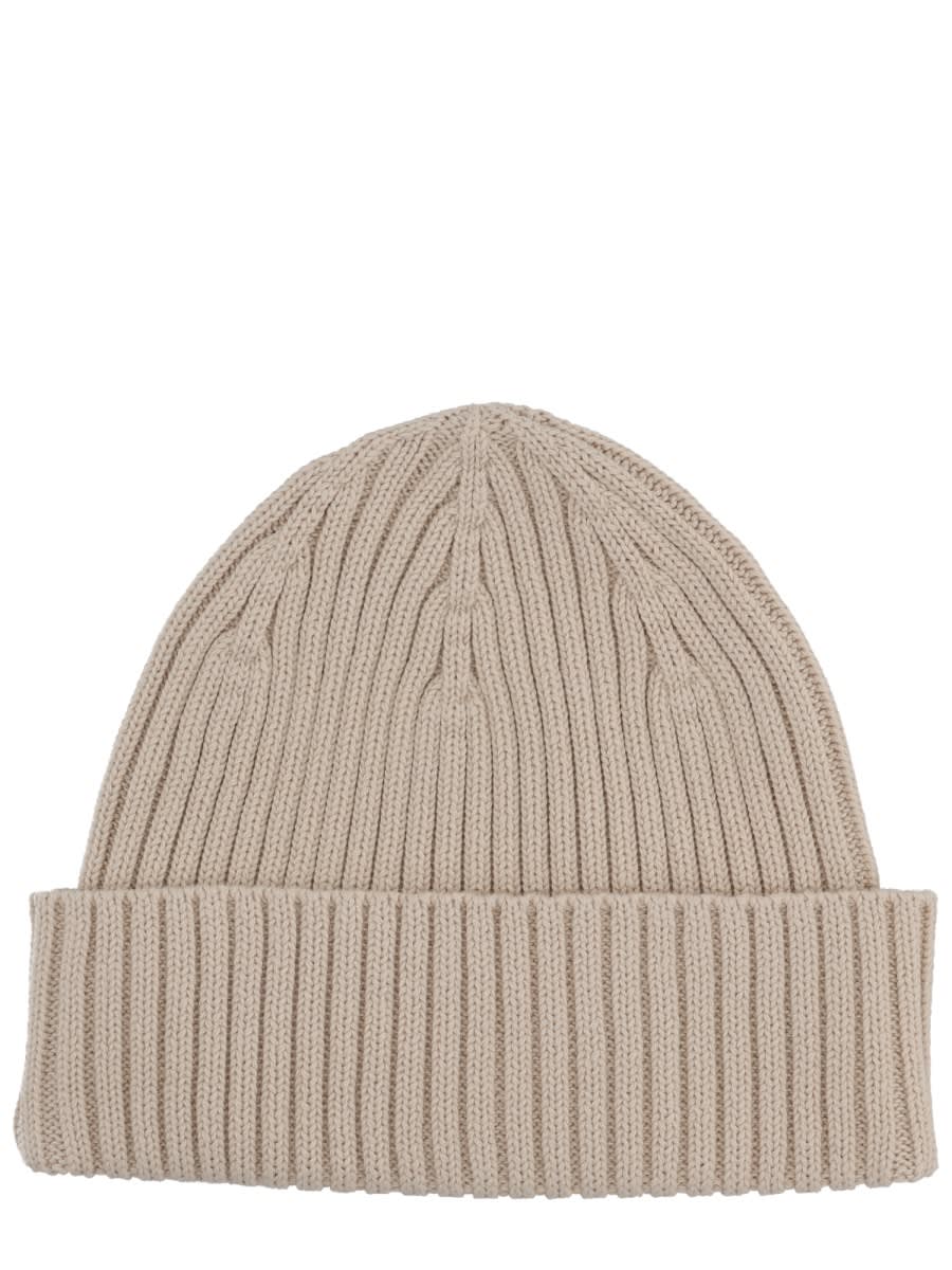 Maison Kitsuné Baby Fox Beanie In Brown