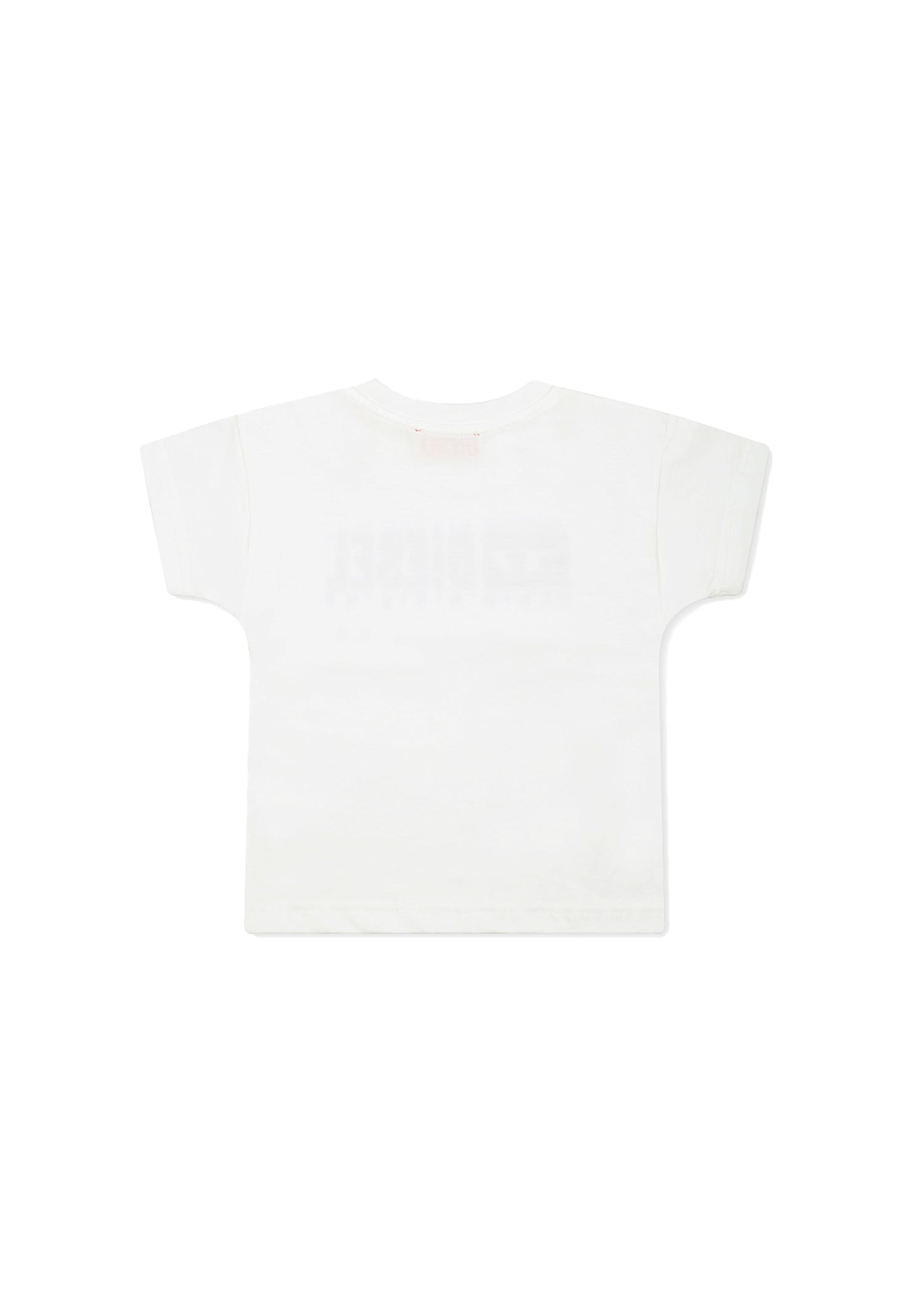 Diesel White T-shirt For Baby Girl With Logo In White