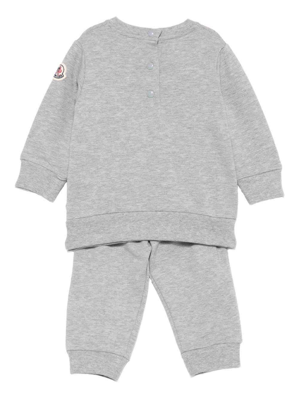 Moncler Enfant Tracksuit With Embroidery In Gray