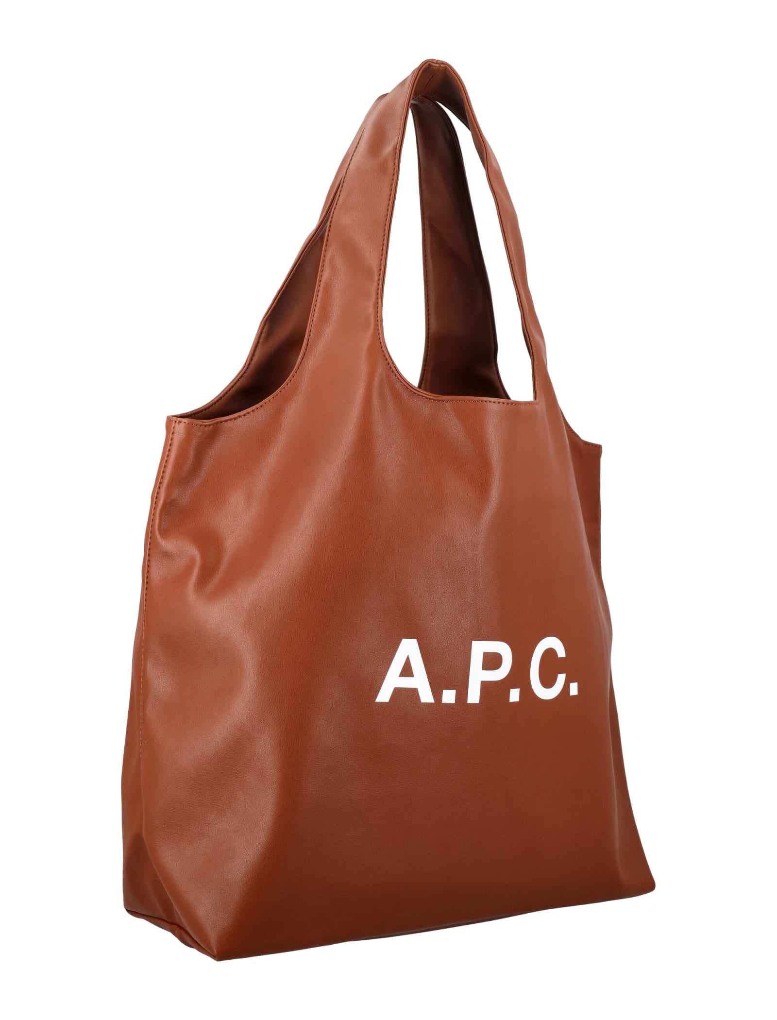 Shop Apc Ninon Tote Bag In Hazelnut